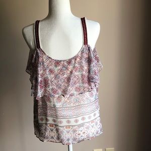 Ella Moss Tops - Ella Moss Print Cold Shoulder Blouse Ella Moss Tops - Ella Moss Print Cold Shoulder Blouse